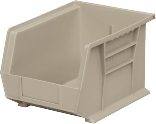 Akro-Mils 30239 AkroBins Plastic Storage Bins, 11"x8"x7", Stone, 6-Pack