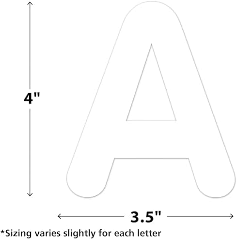 Teacher Created Resources Self-Adhesive White 4" Classic Letters Uppercase (TCR9641)