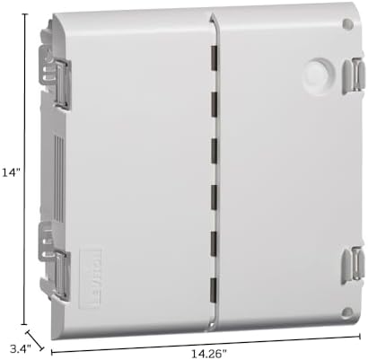 Leviton 14" Wireless Structured Media Center with Vented Hinged Door, 49605-14P, White