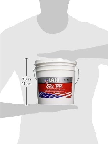 LA-CO 42014 Slic-Tite Premium Thread Sealant Paste with PTFE, -50 to 500 Degree F Temperature, 1 Gallon