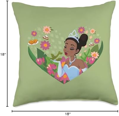 Disney Princess Tiana Kiss Heart Throw Pillow