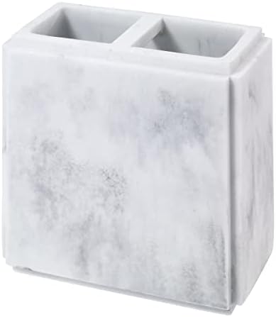 Avanti Linens - Toothbrush Holder, Resin Countertop Decor, Marble Inspired Bathroom Accessories (Catania Collection)