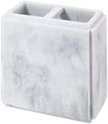 Avanti Linens - Toothbrush Holder, Resin Countertop Decor, Marble Inspired Bathroom Accessories (Catania Collection)