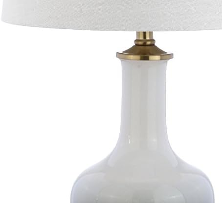 JONATHAN Y Gradient 25" Ceramic Metal LED Table Lamp Bedside, White/Gray