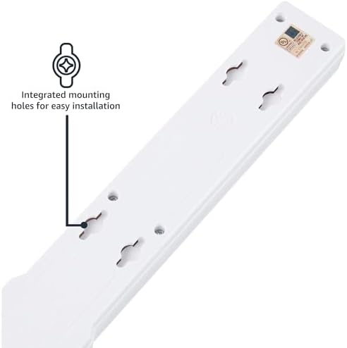 Amazon Basics Surge Protector Power Strip, 6-Outlet, 790 Joules, Circuit Breaker, LED Indicator, 6ft Extension Cord, White (Pack of 2)