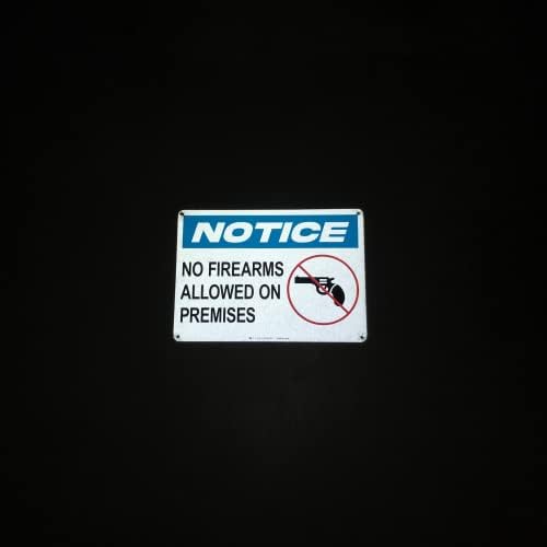 TRADESAFE No Firearms Allowed Sign - Office Sign, Business Sign, Quick Install Aluminum Safety Sign, Light Reflective, UV-Resistant, Waterproof, 14” X 10” No Firearms or Weapons Sign