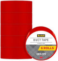 Scotch Duct Tape, Cherry Red, 1.88-Inch by 20-Yard, 6-Pack