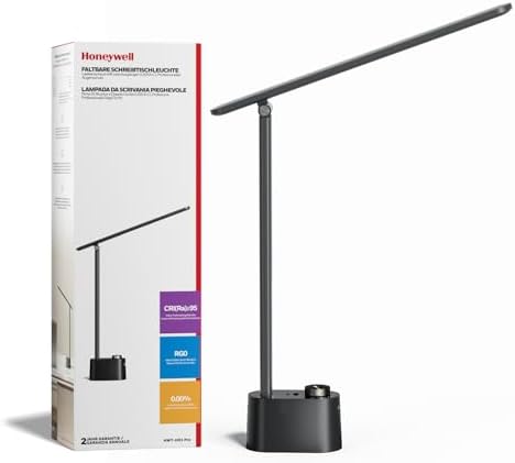 Honeywell H01 Pro LED Desk Lamp, Foldable Desk Light Eye-Caring