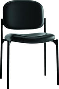HON Scatter Guest Chair, Armless Office Chairs, Leather, Black