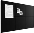 Bumusty 36"x 24" Large Felt Bulletin Board Tiles, Black