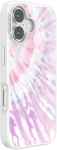 PopSockets iPhone 17 Phone Case with MagSafe- Coastal Dye Purple | Magnetic, Wireless Charging, Camera & Drop Protection, Purple, Aura, Rainbow, Colorful