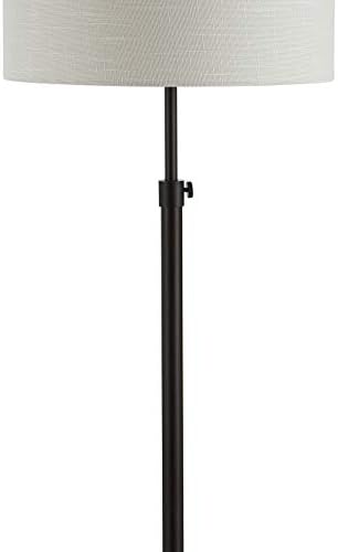 JONATHAN Y June 66" Adjustable Metal Marble Floor Lamp, Oil Rubbed Bronze