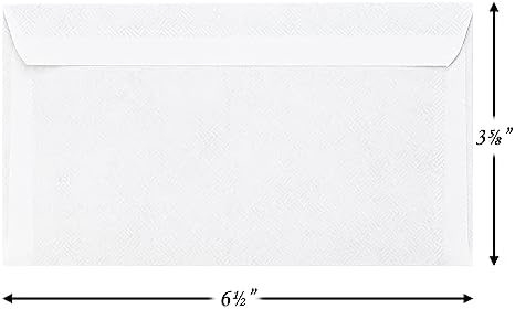 Mead #6-3/4 Envelopes, 3-5/8" x 6-1/2", Security Printed Lining for Privacy, Press-It Seal-It Self Adhesive Closure, White All-Purpose 20-lb Paper Mailing Envelopes (742021), 500 Count (Pack of 5)