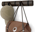 Umbra Flip Coat Rack, Wall Mounted 5-Hook Space Saving, Walnut/Black
