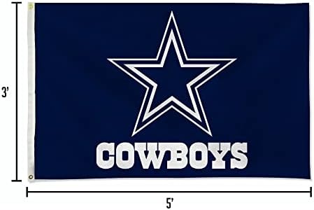 NFL Rico Industries Standard 3' x 5' Banner Flag Single Sided - Indoor or Outdoor - Home Décor