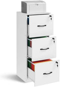 VASAGLE 3 Drawer File Cabinet with Locks, for A4, Letter Sized Documents