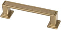 Franklin Brass 10 Pack Champagne Bronze Gold Cabinet Handles 3 inch (76mm) Kitchen Cabinet Handles and Drawer Pulls for Cupboards and Dressers | Recessed Square