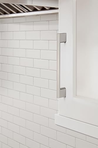 Amerock 10BX37132G10 | Satin Nickel Cabinet Pull | 5-1/16 inch (128mm) Center-to-Center | 30 Pack | Cityscape | Furniture Hardware