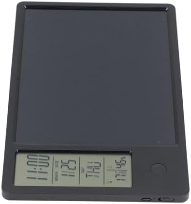 Multi Functional Electronic Writing Board with Calendar and Notepad, Lightweight LCD Handwriting Tablet for Office Use (Black)