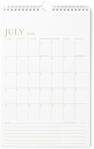 Karto Wall Calendar 2026-2027 11x17 in - Golden