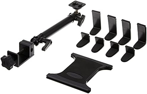 ARKON Mounts Heavy-Duty Tablet Clamp Mount for Desks or Treadmills | Universal Tablet Holder | Strong C-Clamp | Compatible with iPad, Samsung, Google, Huawei, Nokia, and more | TAB804