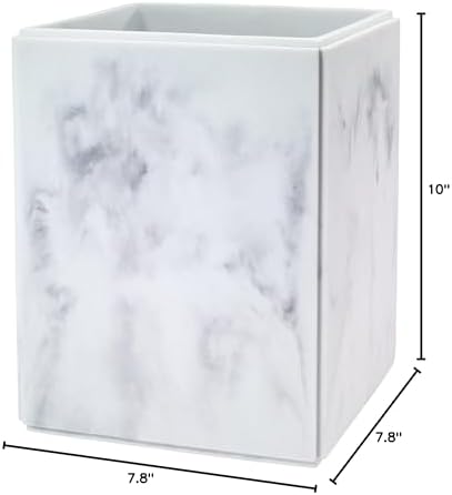Avanti Linens - Wastebasket, Decorative Trash Can, Marble Inspired Home Decor (Catania Collection)