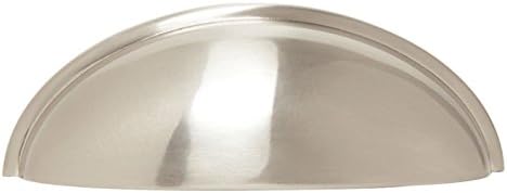 Franklin Brass 10 Pack Brushed Nickel Cabinet Handles 3 inch (76mm) Kitchen Cabinet Handles and Drawer Pulls for Cupboards and Dressers | Cup Pull