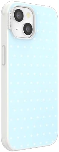 PopSockets iPhone 14 Phone Case with MagSafe- Sweet Heart Blue | Magnetic, Wireless Charging, Camera & Drop Protection, Blue, Phone, Women