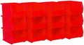Akro-Mils 30237 AkroBins Plastic Storage Bins, 9"x6"x5", Red, 12-Pack