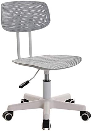 Chair Plastic Chair Computer Chair Home Office Chair Staff Chair Conference Chair Lifting Swivel Chair Back Stool Chairs (Color : Red) (Grey)