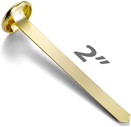 Officemate Paper Fasteners, 2 Inch Shank, Brass (99817)