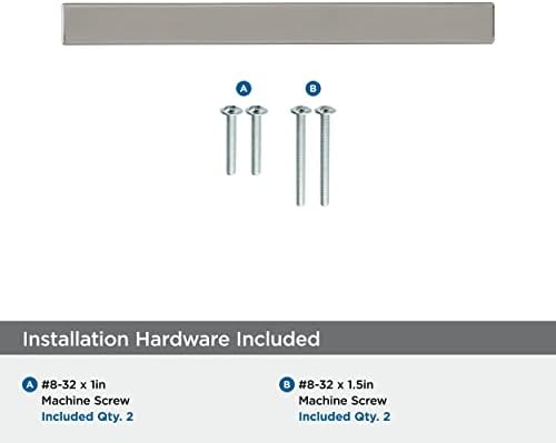 Amerock | Cabinet Pull | Polished Nickel | 3-3/4 inch (96 mm) Center to Center | Monument | 2 Pack | Drawer Pull | Drawer Handle | Cabinet Hardware
