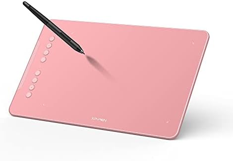Drawing Tablet-XPPen Deco 01 V3 10x6.25 Inch Graphics Tablet Digital Drawing Tablet for Chromebook with 16384 Levels Pressure Battery-Free Stylus and 8 Shortcut Keys (Pink)
