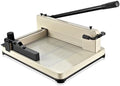 Flexzion Guillotine Paper Cutter 12" A4 Professional Industrial Heavy Duty Scrapbooking Metal Base Trimmer Machine 400 Sheet Capacity for Office Commercial Photocopy Printing Shop
