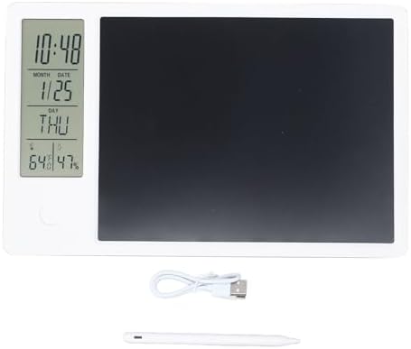 Asixxsix LCD Writing Tablet, 10 Inch Erasable Multi Functional Electronic Writing Pad with Digital Notebook Calendar Included, Pen for Office Kids Adults (White)
