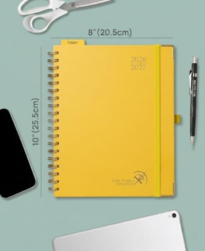 POPRUN 2026-2027 Weekly Planner 10" x 8"Weekly and Monthly Planner Calendar
