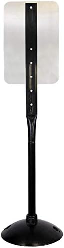 SmartSign Cast Iron Base, Heavy-Duty Stand with 4 Feet Post Kit, Indoor/Outdoor Use, Easy to Carry, 14-inch Diameter Stand for Sign Installation, Bolts & Nuts Included, Black