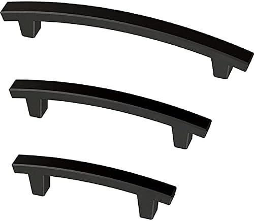 Franklin Brass (10-Pack) – Matte Black Cabinet Handles, 4 Inch Hole Center, Pulls for Drawers, Kitchen Cabinet Door, Dressers | Pierce