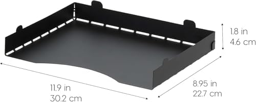 IRIS USA 4-Pack Stackable Metal Letter Tray Organizer, Black | Organize classroom papers, assignments and teaching materials with stackable trays for teachers, schools and educators