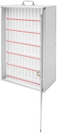 72 Slots Aluminum Alloy Pocket Chart Storage Cabinet,Cell Phones Storage Cabinet,Wall-Mounted with a Locked,Can be Carried by Hand