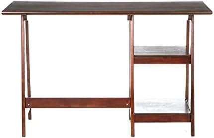 SEI Furniture Langston Spacious A Frame 2 Fixed Shelves Desk, Espresso (Model: HO9246)