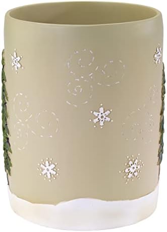 Avanti Linens - Wastebasket, Resin Bathroom Accessories, Christmas Decorations (Snowmen Gathering Collection)