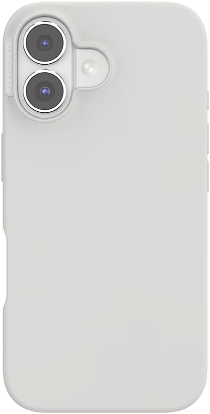 PopSockets iPhone 16 Phone Case with MagSafe, Wireless Charging Compatible, White - Horchata