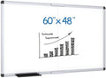 VIZ-PRO Large Magnetic Dry Erase Whiteboard, 60 x 48 Inches, Foldable