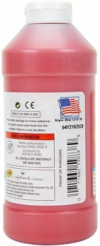 Crayola Premier Tempera Paint For Kids - Red (16oz), Kids Classroom Supplies, Great For Arts & Crafts, Non Toxic, Easy Squeeze Bottle