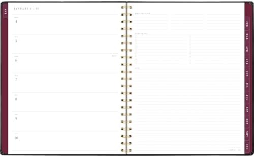 Mead 2027 Planner, Weekly & Monthly, 8.5" x 11", Stickers, Black, West Village (WV0105F-27)