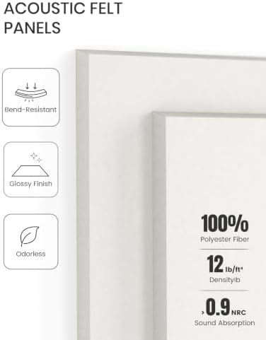 Fluxynara Felt Bulletin Board & Cork Board Alternative, Milky White