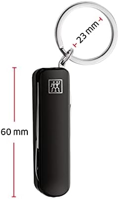 ZWILLING Manicure Pedicure Multi-Tool (4-in-1, Nail Clipper, Scissors, File with Cleaning Tip, Pocket Knife), 60mm, Black