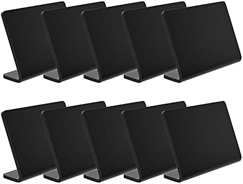 AITEE 10 Pack Acrylic Mini Chalkboard Signs Small Blackboards L-Shaped