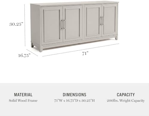Martha Stewart Lily Pond Modular Storage TV Stand, Sharkey Gray